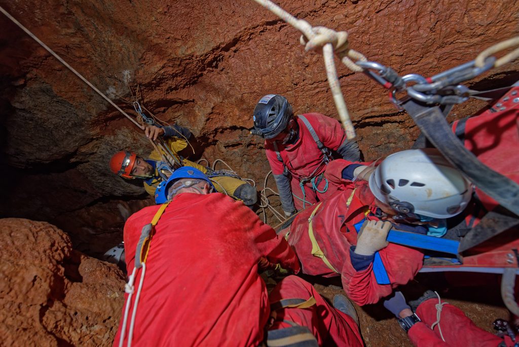 speleo secours - exercice
